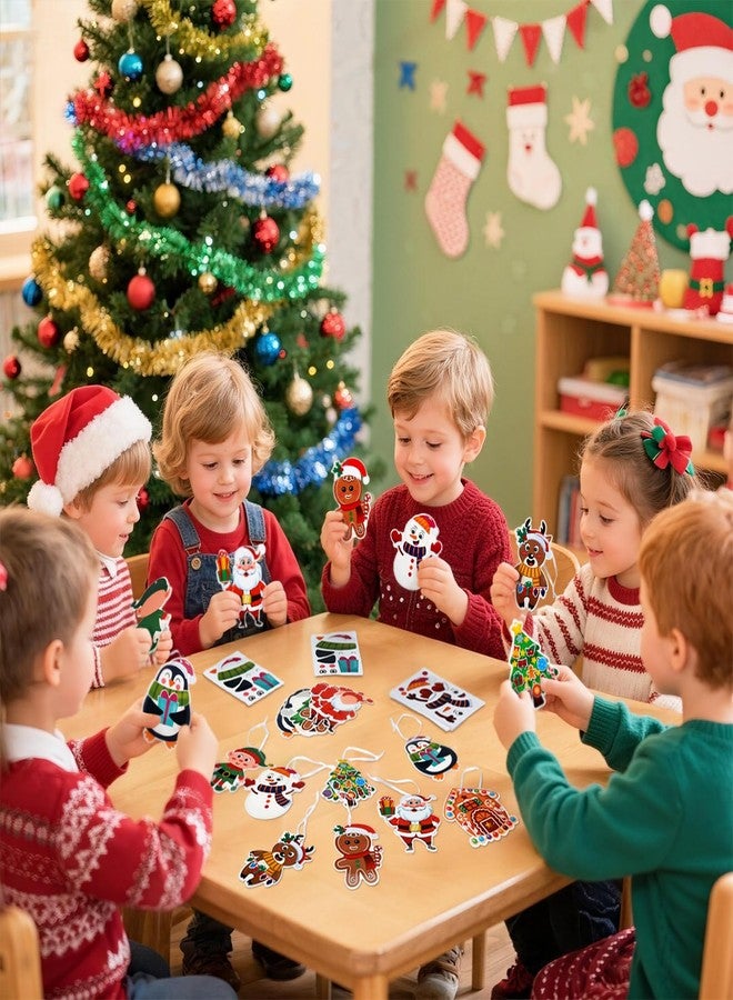 Naler 24 Pack Christmas Ornament Crafts - Make Your Own Ornament Kit with Christmas Craft Stickers, Christmas Ornaments for Holiday Xmas Classroom Party Favors - Image 5